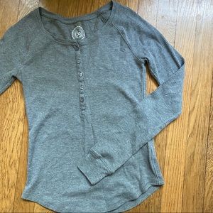 Gray button thermal long sleeve